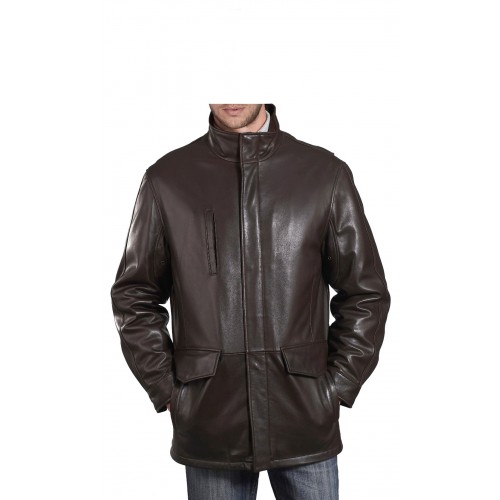 CONTEMPORARY LEATHER COAT FOR MEN 